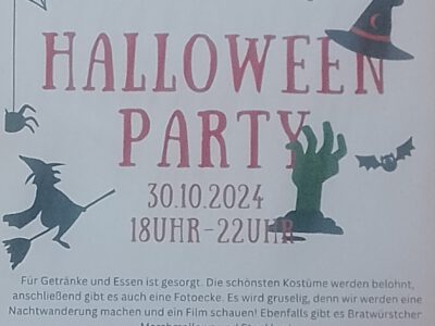 Halloweenparty im Jugendtreff am Strand